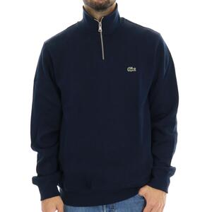 MAGLIA MEZZA ZIP LACOSTE BLU
